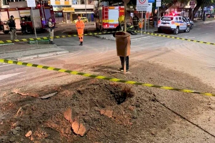 Vazamento de gás causa pequena explosão na Avenida dos Andradas