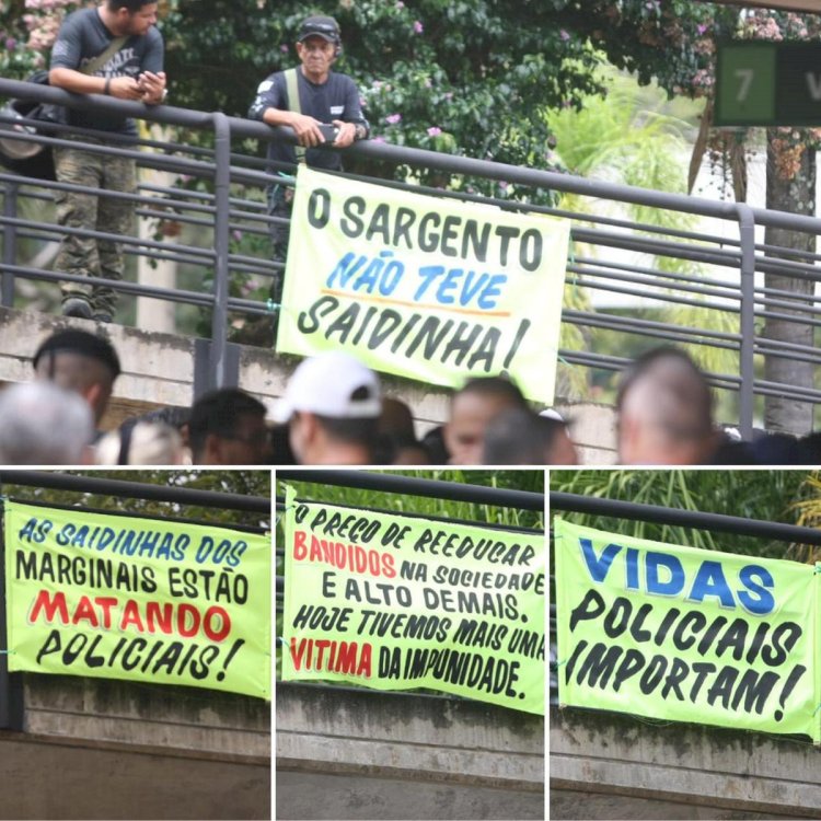 'Sargento não teve saidinha': protestos marcam sepultamento de militar assassinado em BH