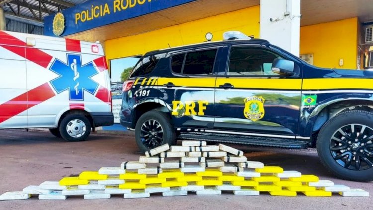 PRF apreende 62 kg de cocaína em ambulância que transportava paciente no MS