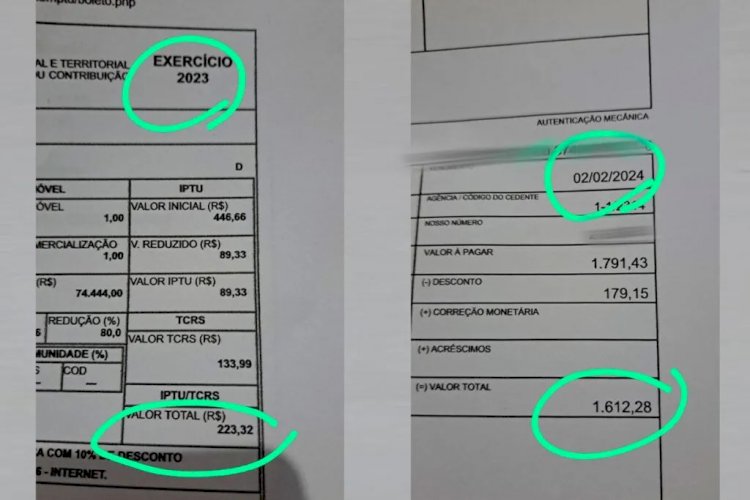 Contribuintes questionam IPTU com reajuste acima do IPCA