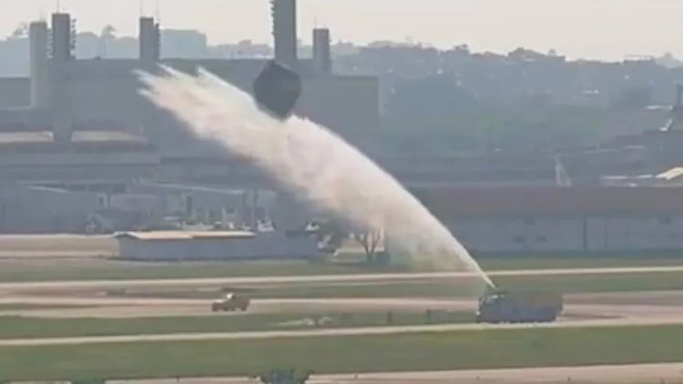 Vídeo: balão é derrubado antes de cair na pista do aeroporto do Galeão