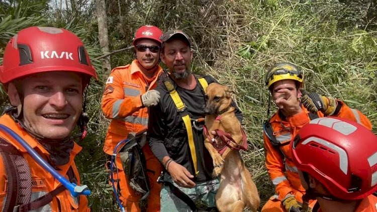 Atleta que saiu para fazer trilha e se perdeu em mata é encontrado pelos bombeiros; VÍDEO