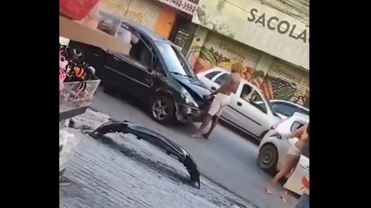 Vídeo mostra guarda civil destruindo carro em briga de trânsito, em SP