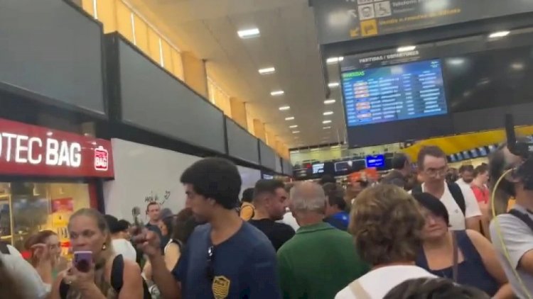 Queda de energia: Veja imagens do caos no Aeroporto de Congonhas, em SP