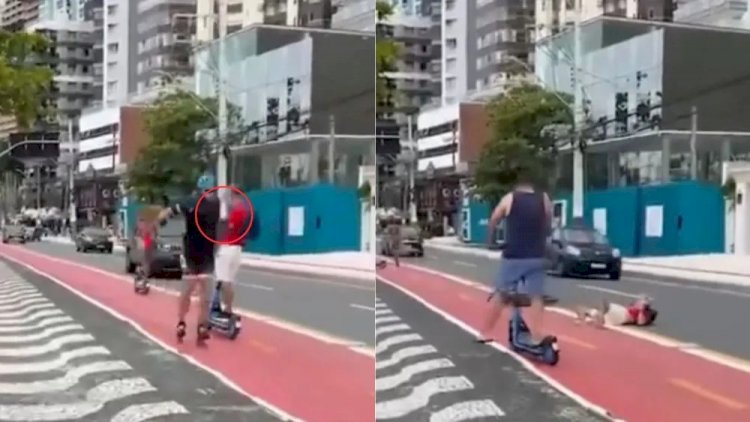 Vídeo: homem que quebrou 7 costelas de radialista disse que tentava se proteger em ciclofaixa