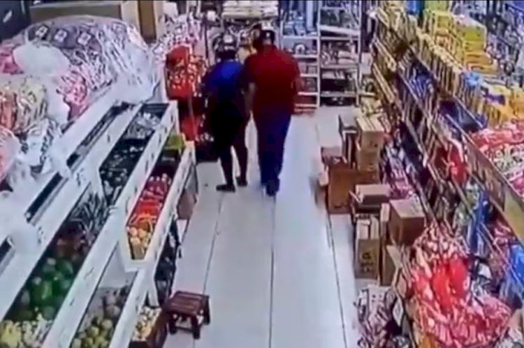 Vídeo: homem é preso após tocar as nádegas de mulher em supermercado de MG