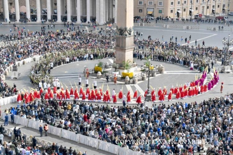 A celebração do Domingo de Ramos na Praça de São Pedro