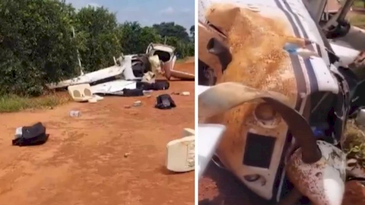 Vídeo: avião carregado de cocaína se parte ao meio após ser interceptado pela FAB