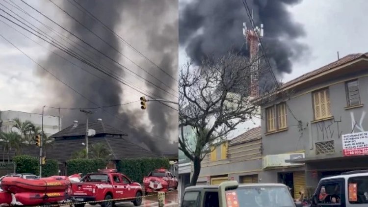 Em meio a chuva histórica, posto de gasolina explode em Porto Alegre (RS)