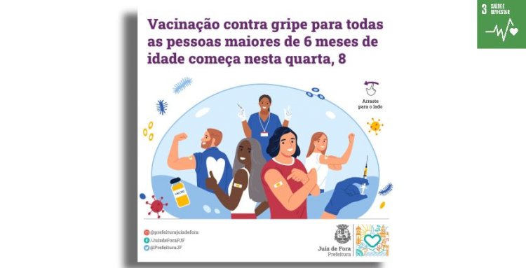 PJF amplia público da vacinação contra a Influenza para maiores de seis meses nesta quarta-feira, 8