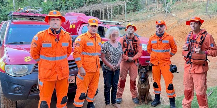 Bombeiros localizam idosa que estava desaparecida no interior de Minas