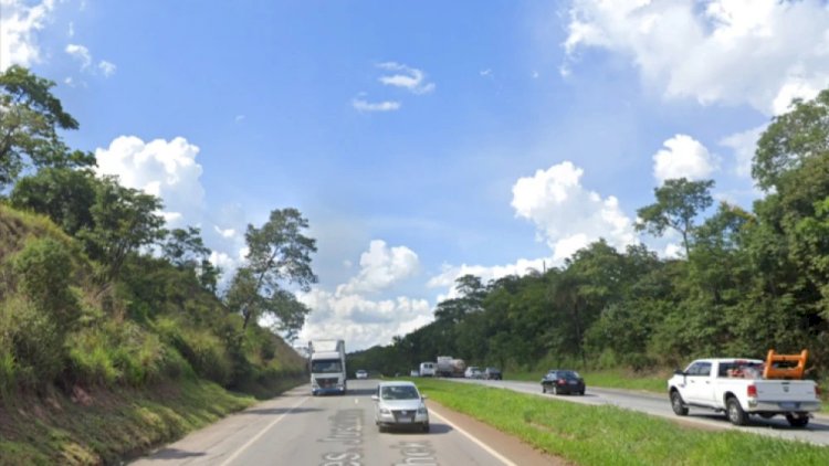 Motociclista fica ferido em acidente na BR-040 em Ribeirão da Neves