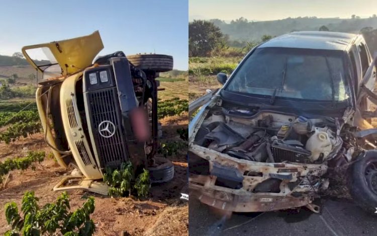 Homem morre após ser arremessado para fora de caminhão em acidente na MG-167, em Três Pontas, MG