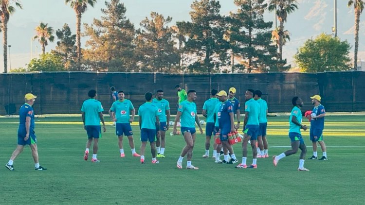 Seleção Brasileira treina sem titular e faz a festa da torcida em Las Vegas