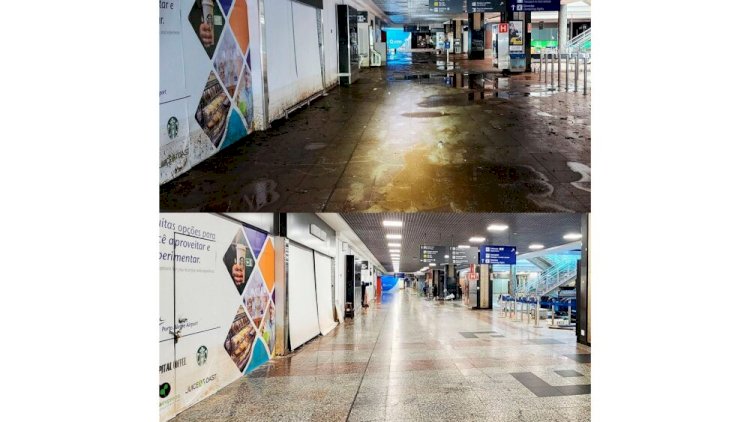 Dois meses depois de enchente histórica, limpeza do aeroporto de Porto Alegre é concluída; veja fotos.