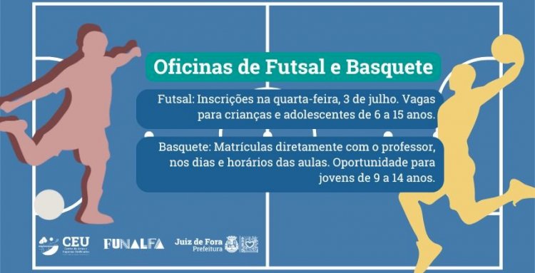 Prefeitura oferece 89 vagas em oficinas gratuitas de basquete e futsal na Praça CEU