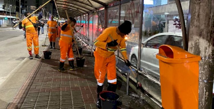 Pontos de ônibus da Av. Barão do Rio Branco receberão lavação