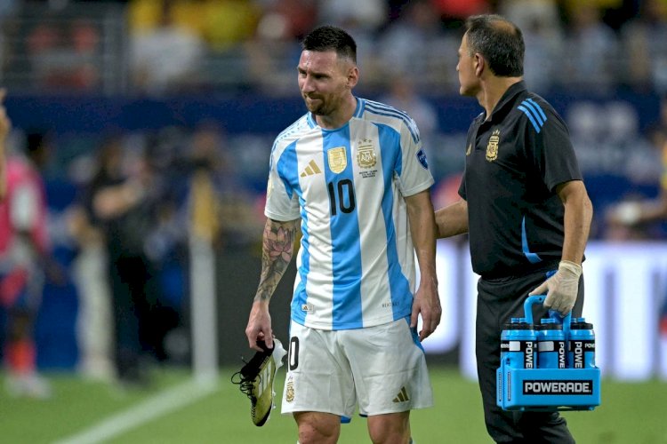 Messi chora após sair lesionado da final e ‘repete’ Copa América de 2016