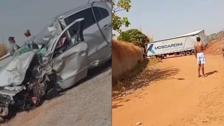 Acidente entre carreta e carro deixa um morto na BR-135, na região Central de Minas Gerais