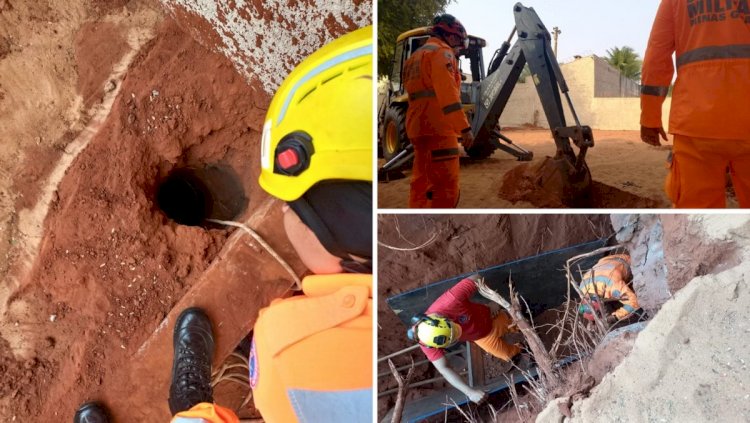 Criança de 6 anos cai em buraco de obra e operação de resgate demora 16 horas, em Minas