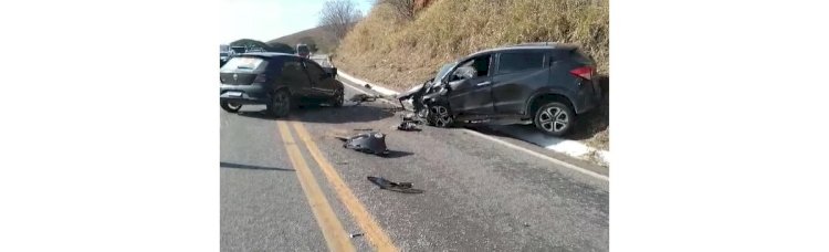 Comerciante morre em acidente após carro invadir a contramão na BR-259, em MG