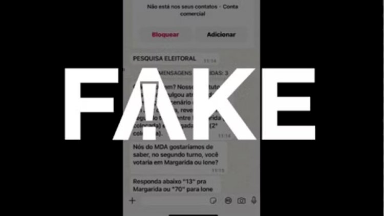 É #FAKE que pesquisa eleitoral em Juiz de Fora foi realizada por WhatsApp pelo Instituto MDA; TV Integração não fez divulgação