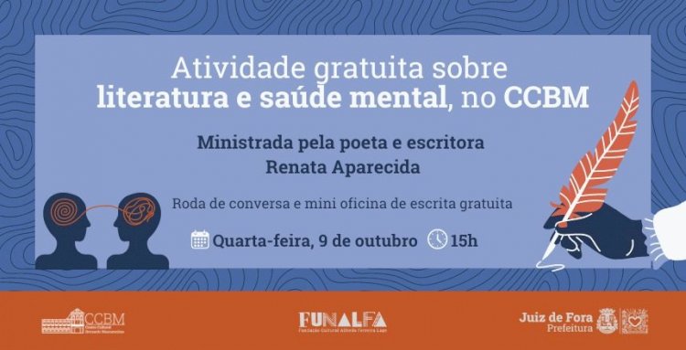 CCBM recebe evento gratuito sobre saúde mental e literatura nesta quarta-feira, 9