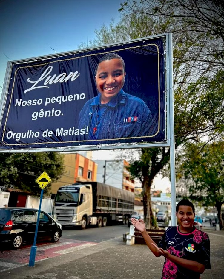 Pequenos Gênios: Mineiro Luan Carvalho ganha carreata após ser um dos vencedores do quadro