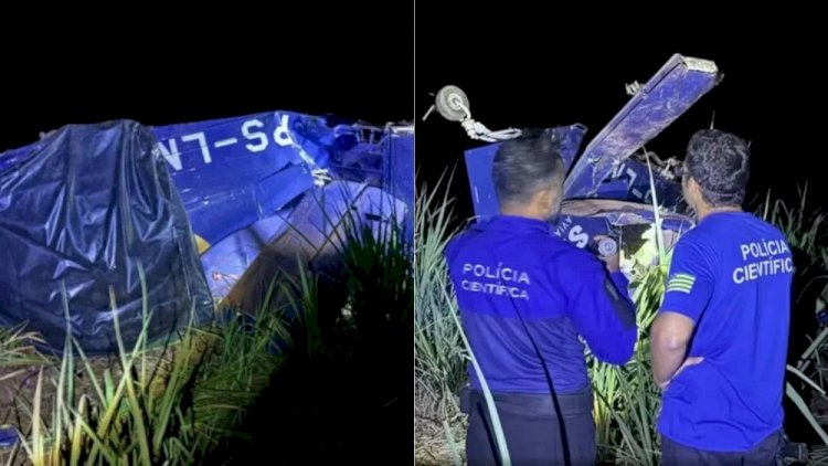 Piloto morre após avião bater em torre de transmissão e cair em Goiás