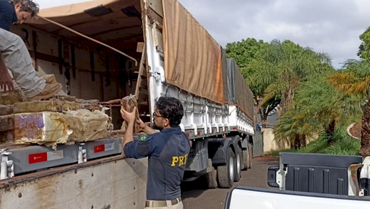 PRF apreende três toneladas de maconha em rodovia mineira, e motorista é preso por tráfico de drogas