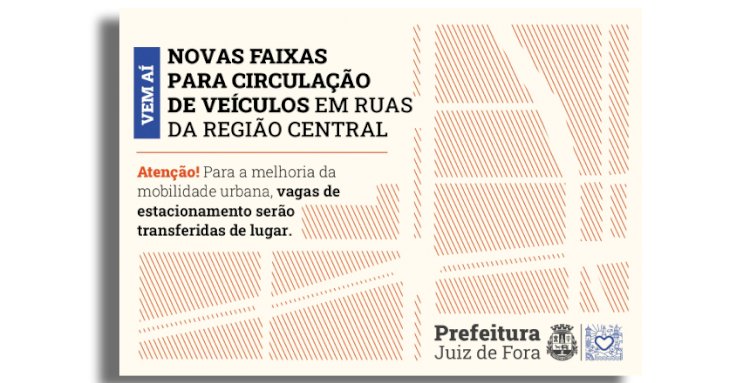 Quatro ruas do centro passarão a ter uma faixa extra para circulação de veículos