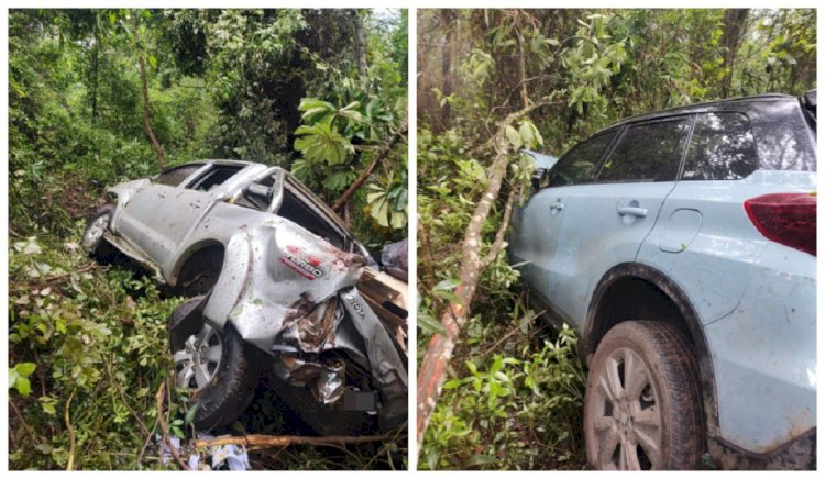 Seis se ferem em batida que terminou com carros em barranco na BR-040, em Nova Lima