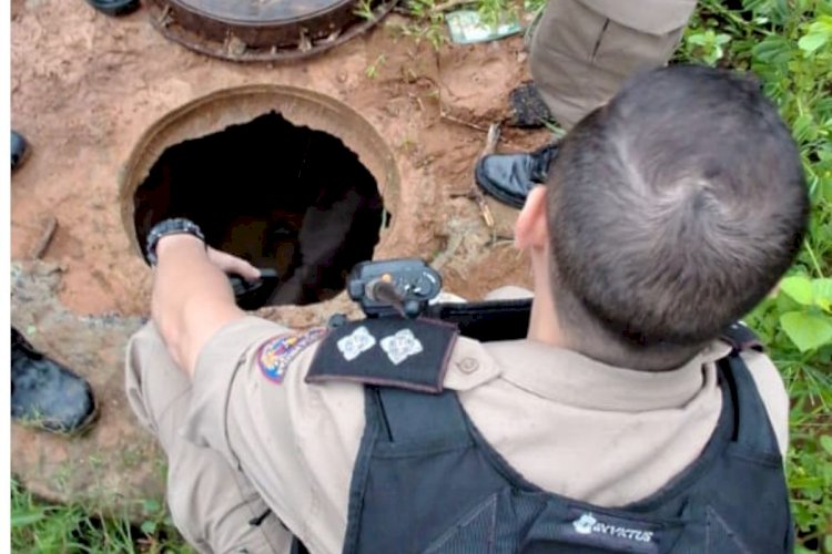 Membro de facção é preso dentro de bueiro