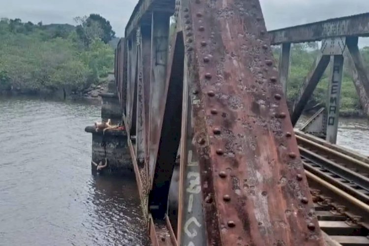 Por um fio: mulher cai de ponte ao tirar foto e se segura em cadarço enquanto aguarda resgate