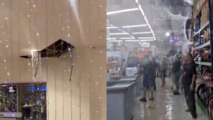 Chuvas no Brasil: tempestade no ES destrói teto de shopping e de supermercado