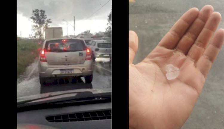 Chuva de granizo dá nó em trânsito de Belo Horizonte; confira regiões