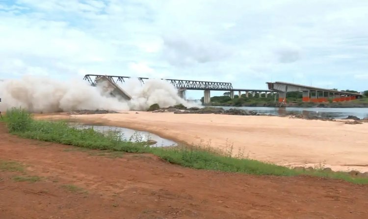 Operação implode o que sobrou da ponte entre Maranhão e Tocantins