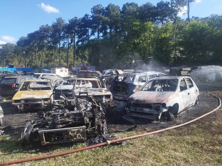 VÍDEO: Veja momento em que homem encapuzado incendeia carro elétrico estacionado em rua do Bairro Cascatinha, em Juiz de Fora