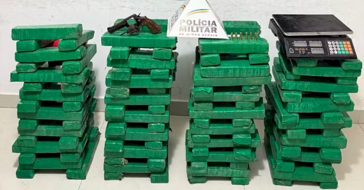 Polícia apreende 250 kg de maconha e arma de fogo em Santana do Paraíso