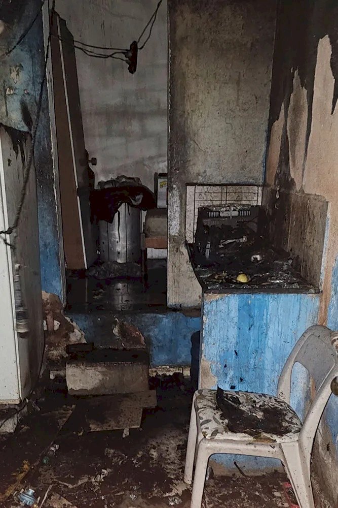Bombeiros resgatam cachorro que ficou preso em casa durante incêndio na Serra do Bandeirantes